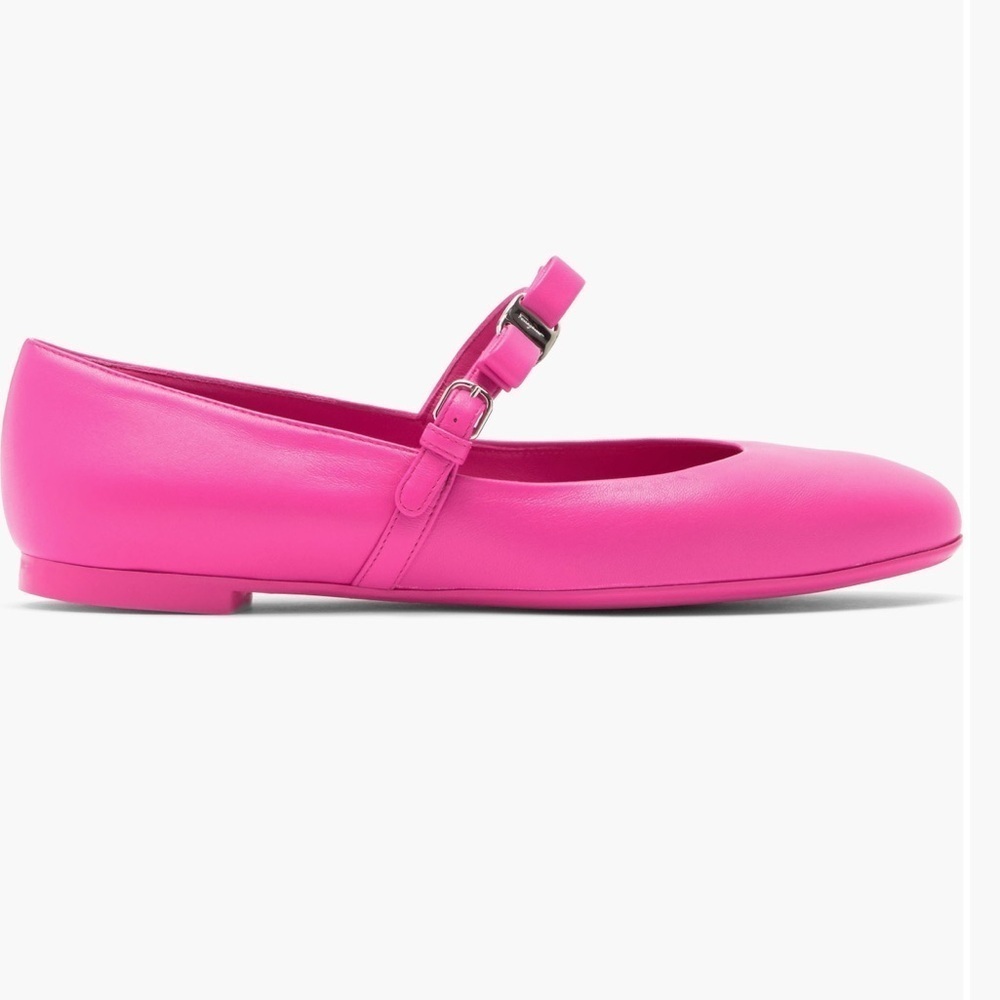 Ferragamo Lizz Leather Ballet Flat hot pink - Picture 6 of 8